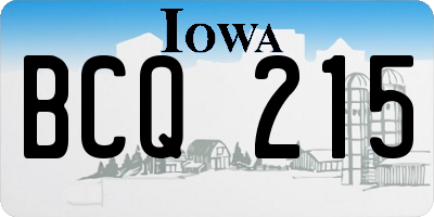 IA license plate BCQ215