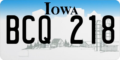 IA license plate BCQ218