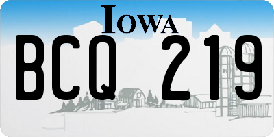 IA license plate BCQ219