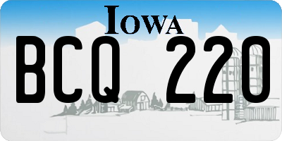 IA license plate BCQ220