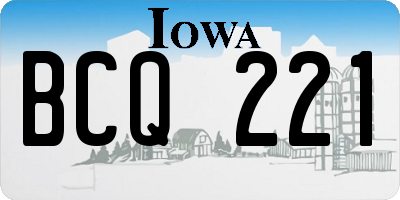 IA license plate BCQ221