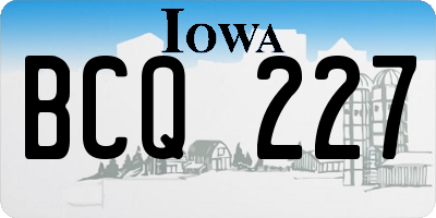 IA license plate BCQ227