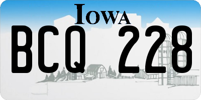 IA license plate BCQ228