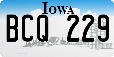 IA license plate BCQ229