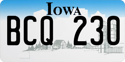 IA license plate BCQ230