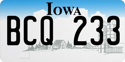 IA license plate BCQ233