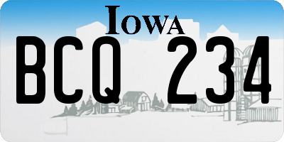 IA license plate BCQ234