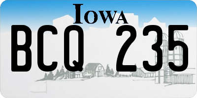 IA license plate BCQ235