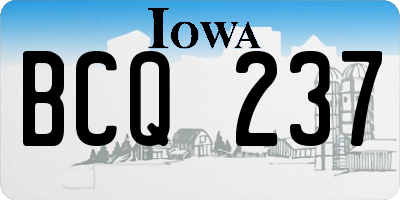 IA license plate BCQ237