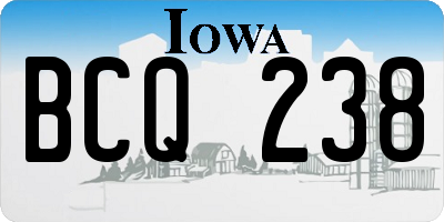 IA license plate BCQ238
