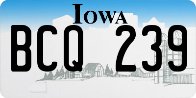 IA license plate BCQ239