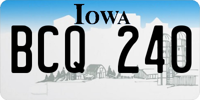 IA license plate BCQ240