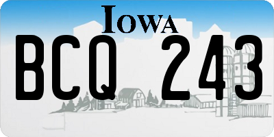 IA license plate BCQ243
