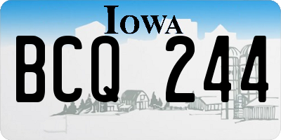 IA license plate BCQ244