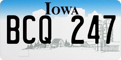 IA license plate BCQ247