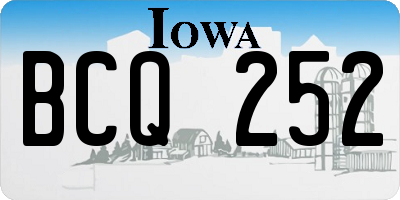 IA license plate BCQ252