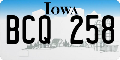 IA license plate BCQ258
