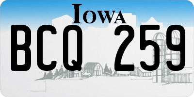 IA license plate BCQ259