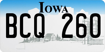 IA license plate BCQ260