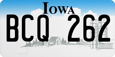 IA license plate BCQ262