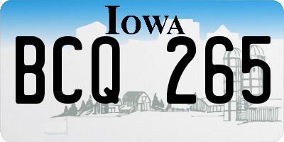 IA license plate BCQ265