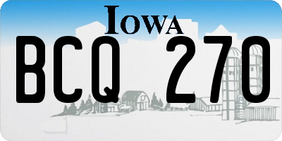 IA license plate BCQ270