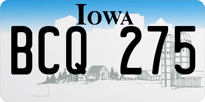 IA license plate BCQ275