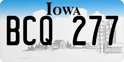 IA license plate BCQ277