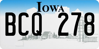 IA license plate BCQ278
