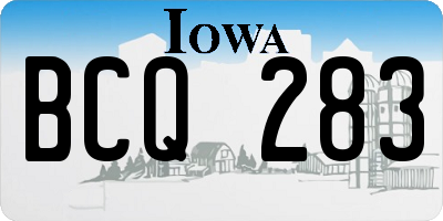 IA license plate BCQ283