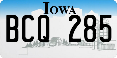 IA license plate BCQ285