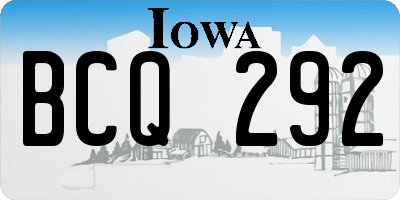 IA license plate BCQ292