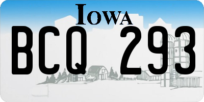 IA license plate BCQ293