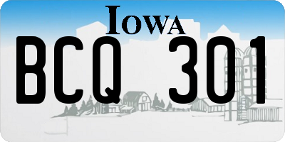 IA license plate BCQ301