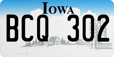 IA license plate BCQ302