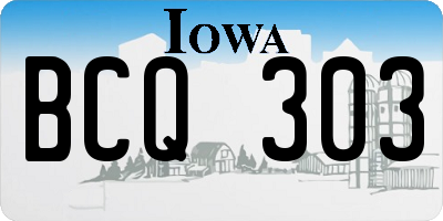 IA license plate BCQ303