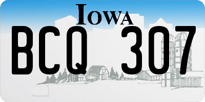 IA license plate BCQ307