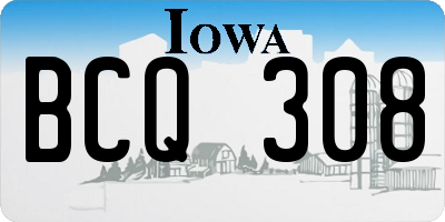 IA license plate BCQ308