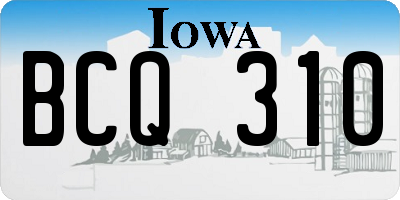 IA license plate BCQ310