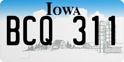 IA license plate BCQ311
