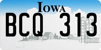 IA license plate BCQ313