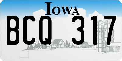 IA license plate BCQ317