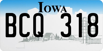 IA license plate BCQ318