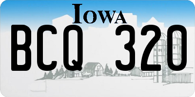 IA license plate BCQ320