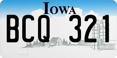 IA license plate BCQ321