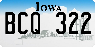 IA license plate BCQ322