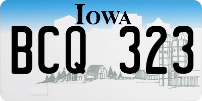 IA license plate BCQ323