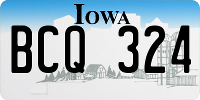 IA license plate BCQ324