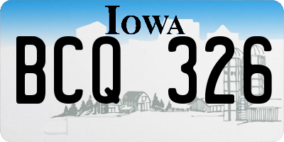 IA license plate BCQ326