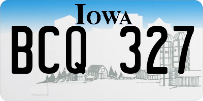 IA license plate BCQ327